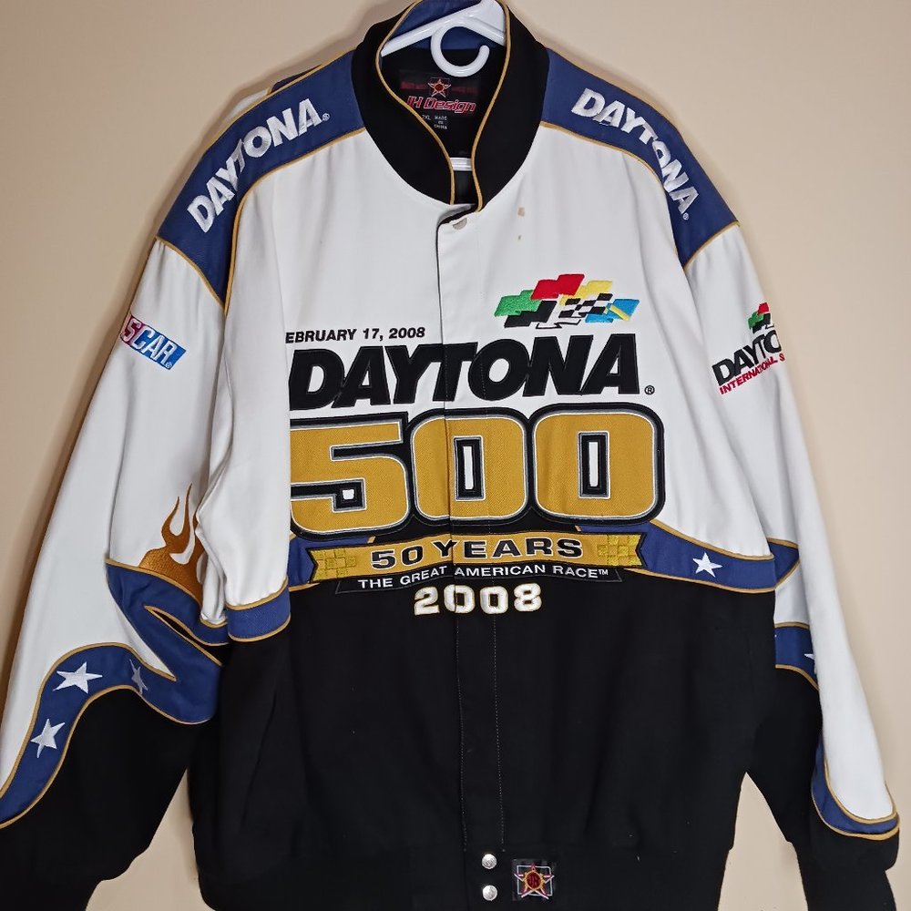 NASCAR Daytona 500 Bomber Jacket Mens Size 2XL 50 Year Embroidered 2008